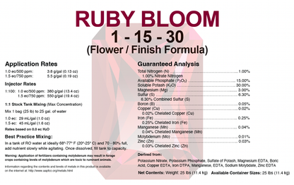 Ruby Bloom 1-15-30 Flower/Finish