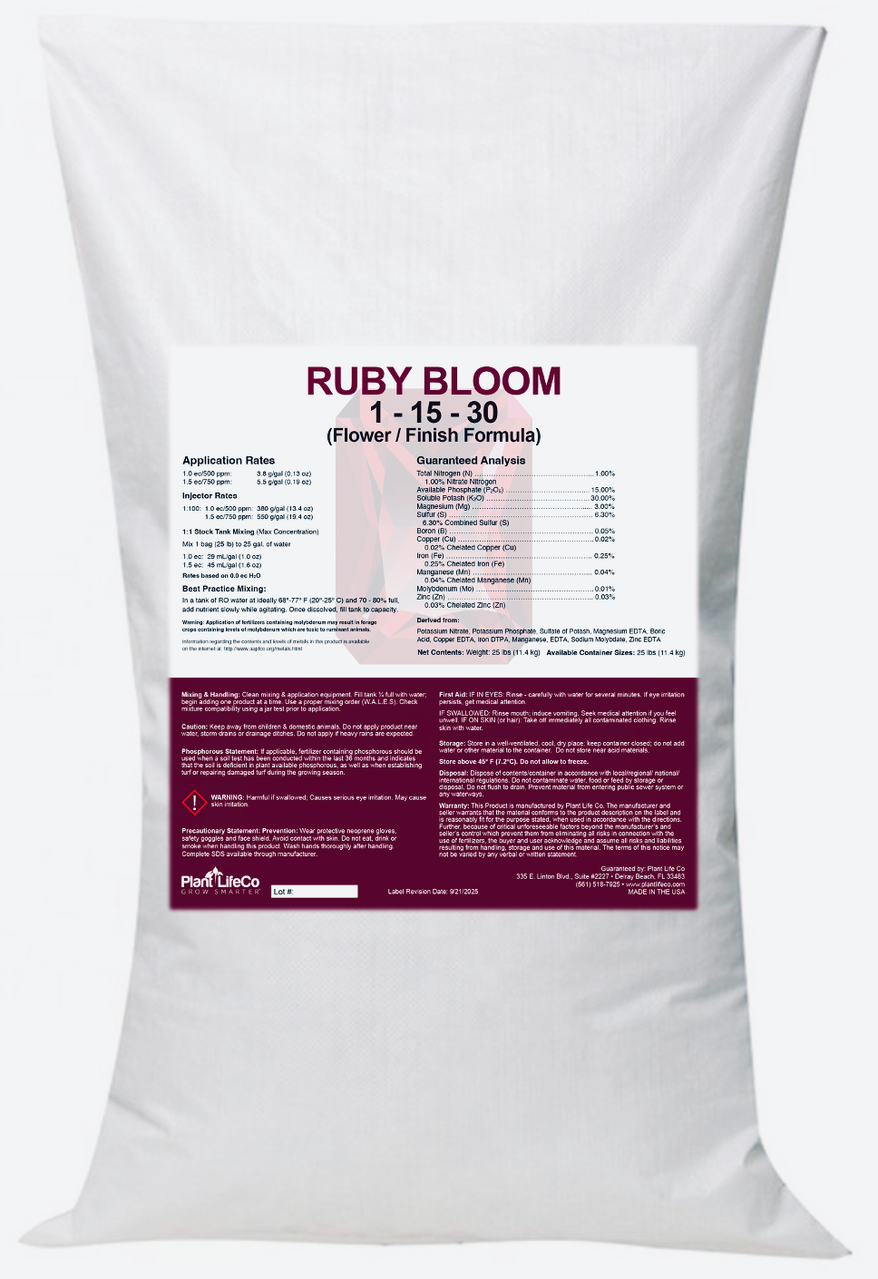 Ruby Bloom 1-15-30 Flower/Finish