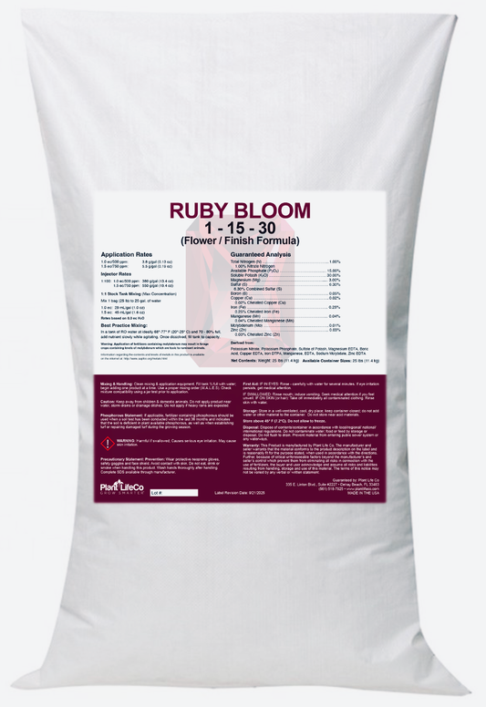 Ruby Bloom 1-15-30 Flower/Finish