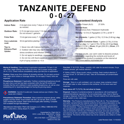Tanzanite Defend 0-0-27