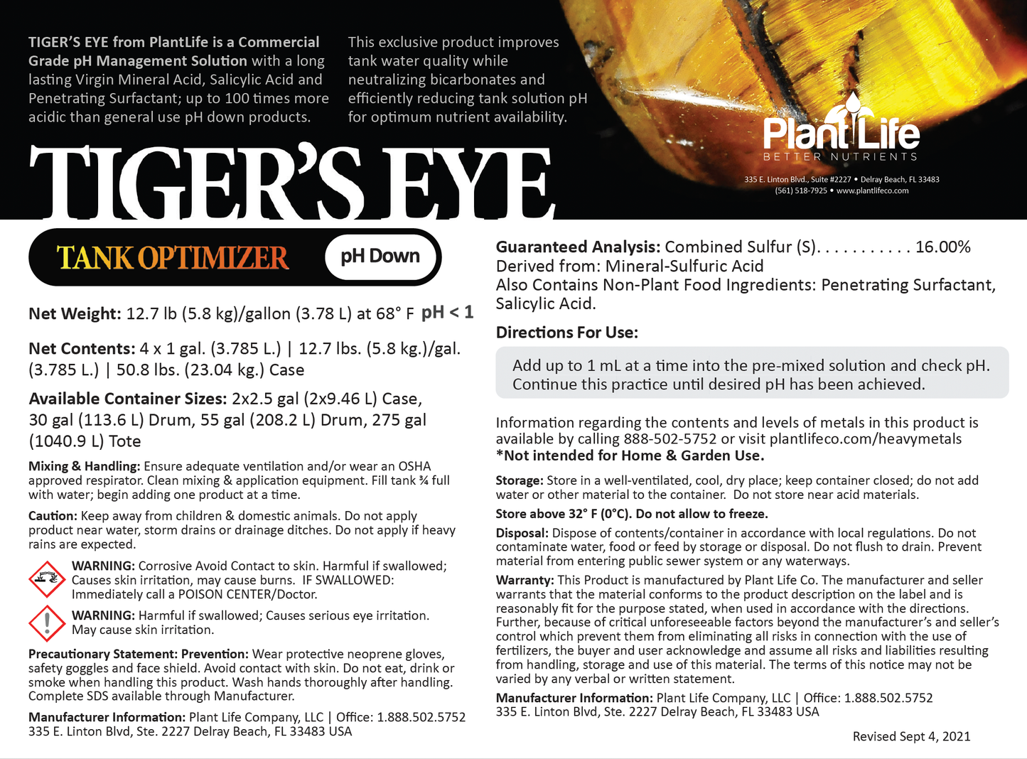 Tiger's Eye pH Down